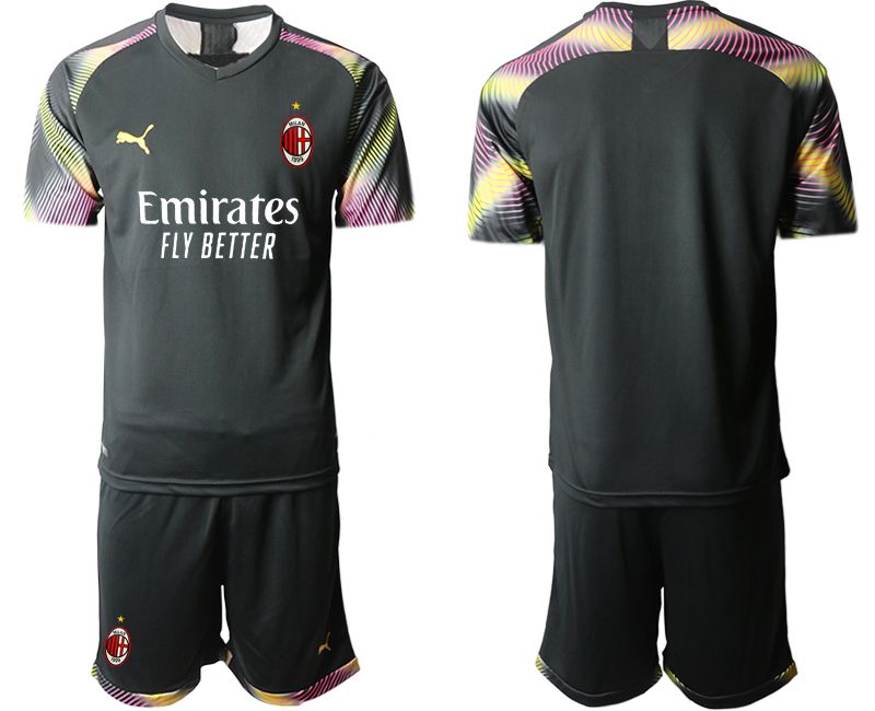 Men 2020-2021 club AC Milan black goalkeeper Soccer Jerseys